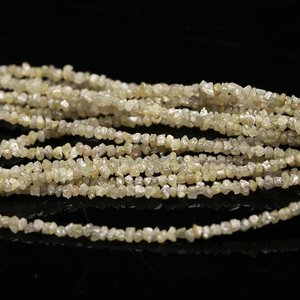 Raw rough Yellow Diamond Beads Uncut Yellow Diamond Nuggets