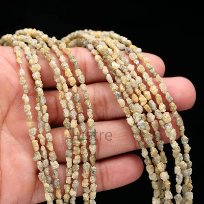 Yellow Diamond Uncut Tumble Bead Raw Rough Yellow Diamond Beads