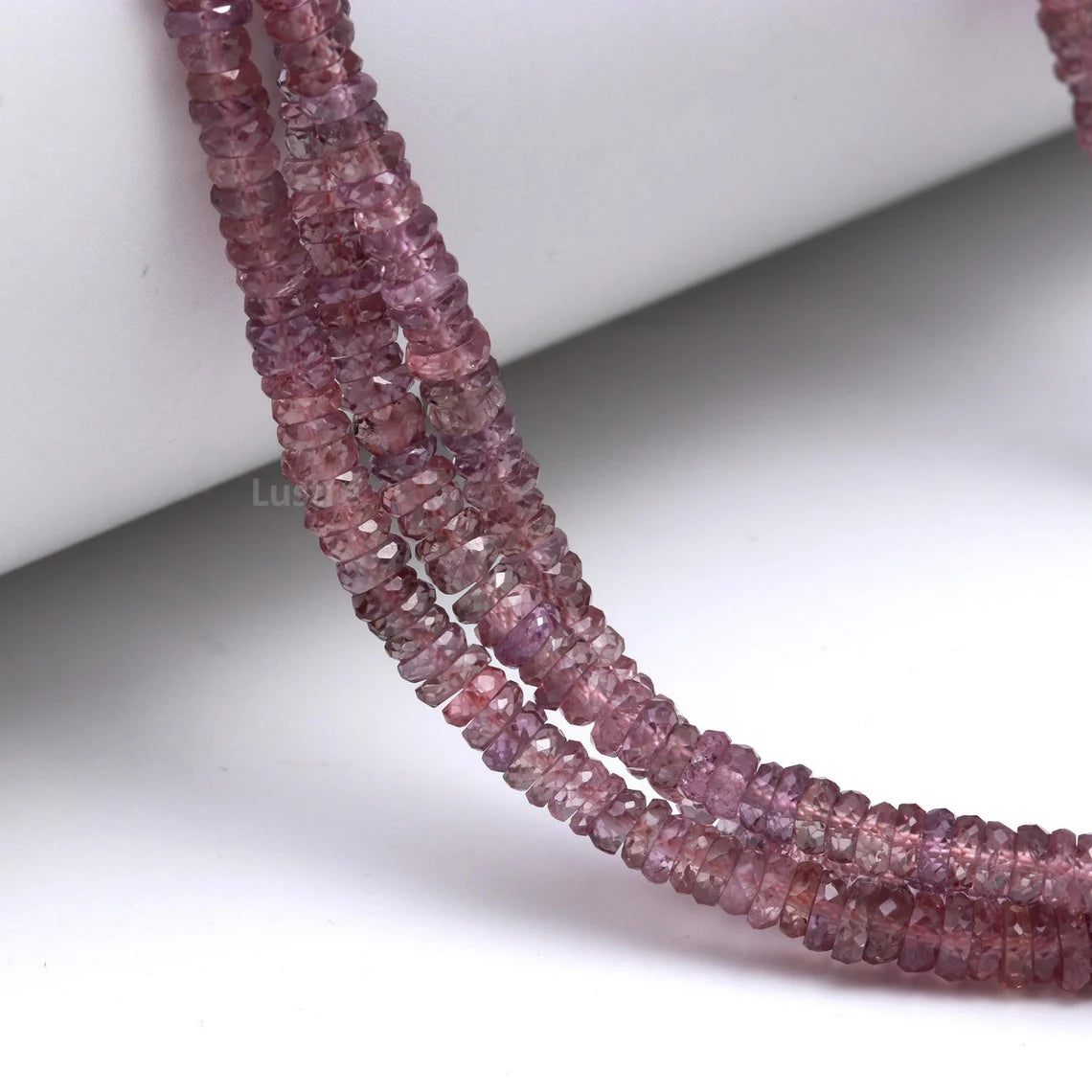 Pink Sapphire Faceted Rondelle  2.5 - 3.5 mm Bead Loose Sapphire Beads For Jewelry Making