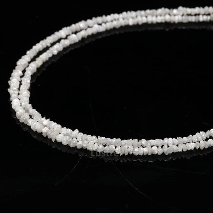 White Raw Rough Diamond Bead 2- 3 mm Uncut Diamond Beads