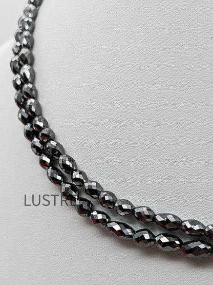 AAA+ BLACK Diamond Bead 100% Natural Top Quality Black Tumble Diamond 3 - 5.4 mm Faceted Black Tumble Diamond Birthday Gift For Her