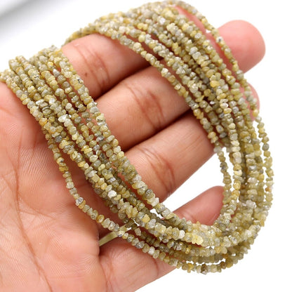 Yellow Raw Rough Diamond Uncut Beads