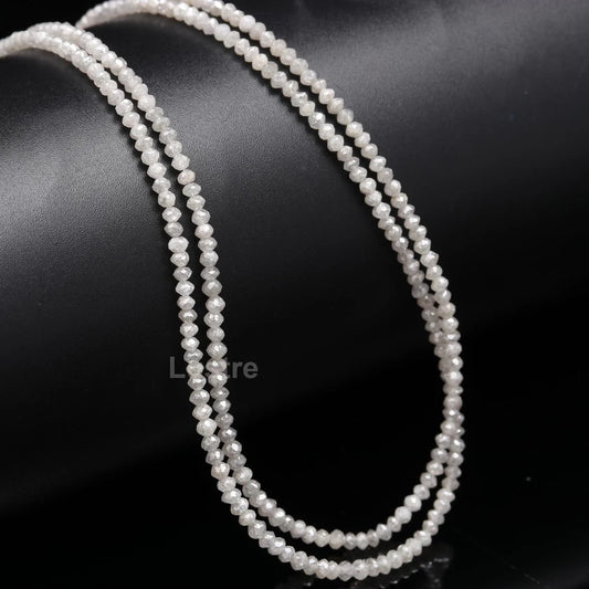 White Diamond Bead AAA+ Natural Snow White Diamond Bead