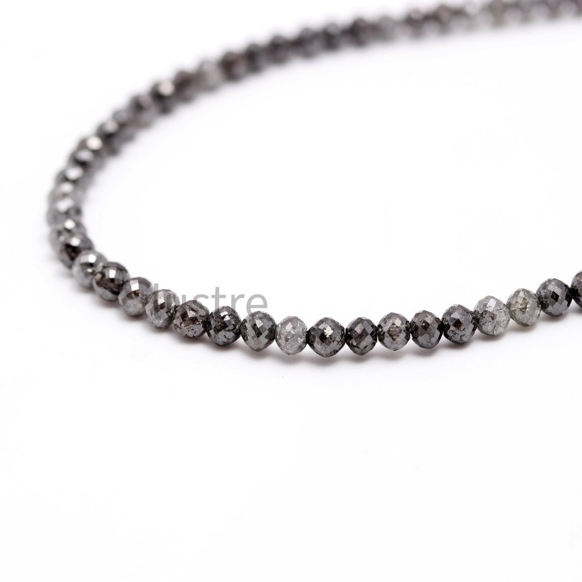 AAA+ Dark Gray Diamond Bead 4mm 100% Natural Sparkling Grey Faceted Round Diamond Bead Personalized Jewelry Birthday Gift For Her