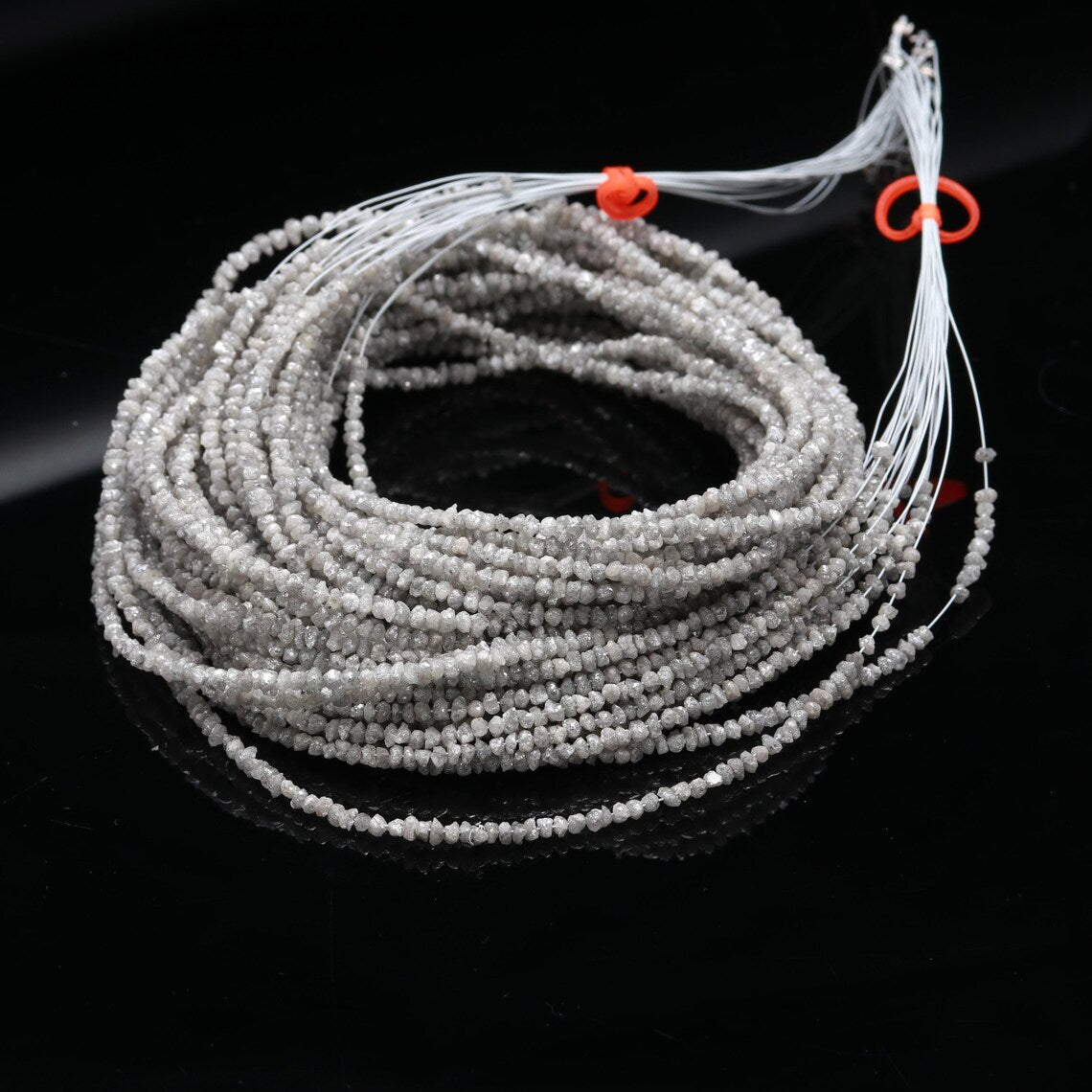 Natural White Diamond Bead Raw Rough White Diamond Bead