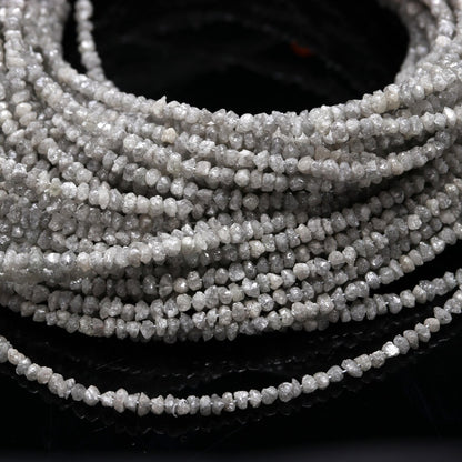 Natural White Diamond Bead Raw Rough White Diamond Bead