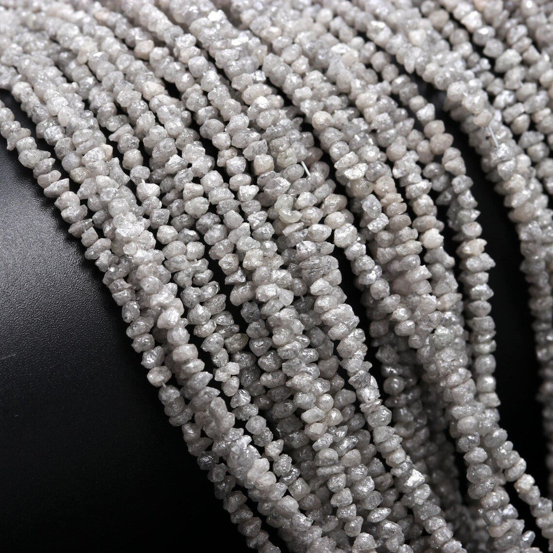 Natural White Diamond Bead Raw Rough White Diamond Bead