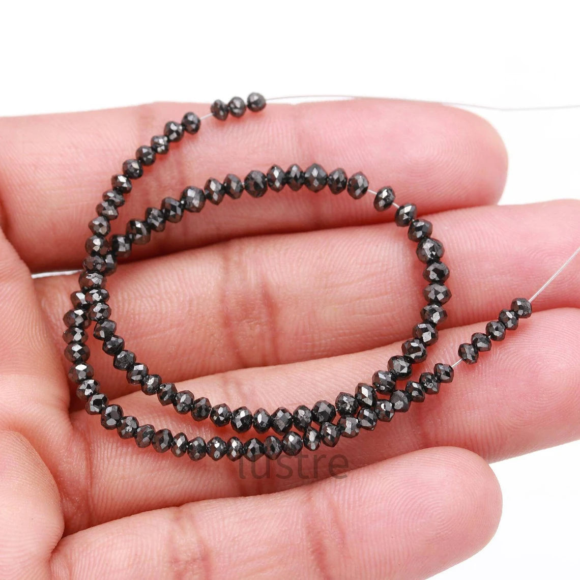 Black Diamond Bead Natural Bead 3.5 mm Black Diamond Beads For Jewelry Making