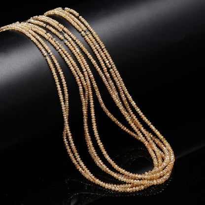 Super Top Quality AAA++ Diamond Bead 100% Natural Orange Diamond Faceted Rondelle Bead Birthday Gift for her