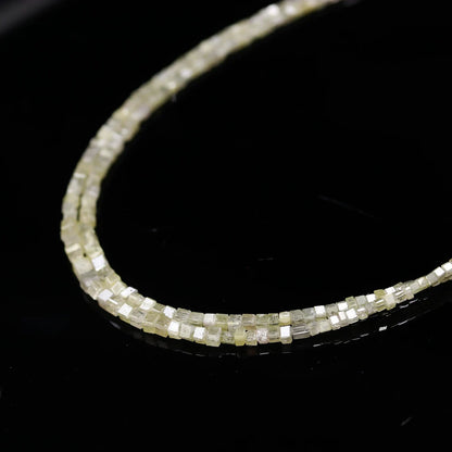 White Diamond Bead Natural 1.5 - 2.5 mm Diamond Cube Box Shape Diamond Bead