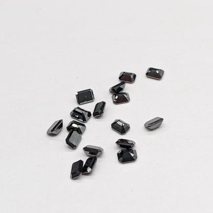 Black Diamond Solitaire loose black diamond 3x5 mm Diamonds For Jewelry Making