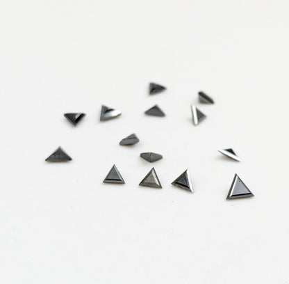 Black Diamond Triangle Cut Stone 3mm Loose Triangle Shape For Jewelry Making