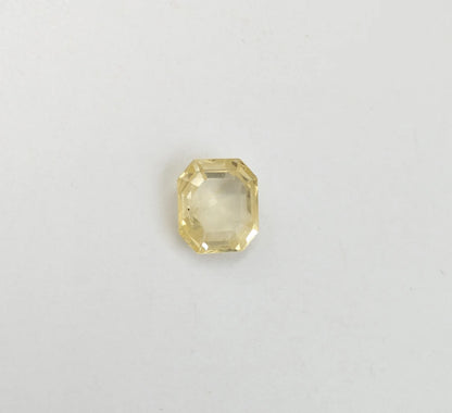 Yellow Sapphire Gemstone 9 x 11 mm Faceted Loose Square Unheated Stone