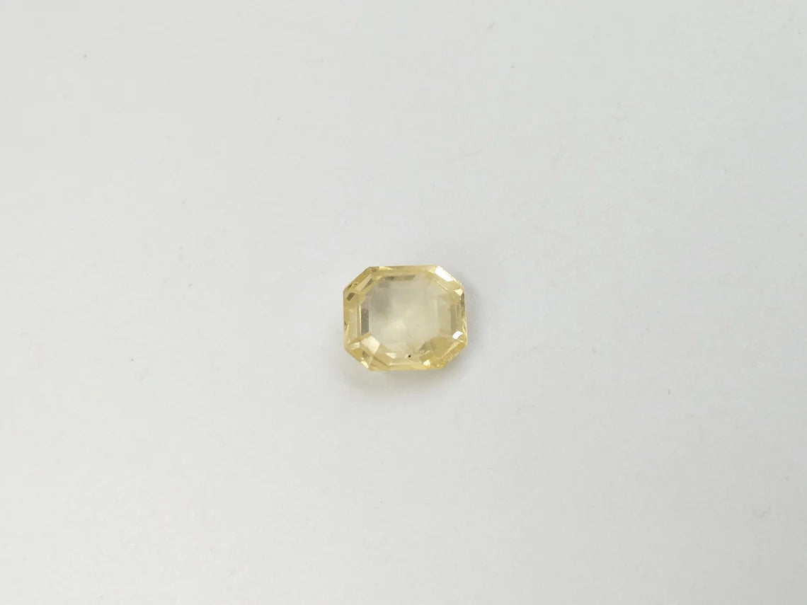 Yellow Sapphire Gemstone 9 x 11 mm Faceted Loose Square Unheated Stone