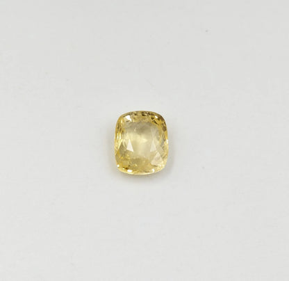 Yellow Sapphire Loose Gemstone Rectangle Faceted 9 x 10 mm Unheated Gemstone