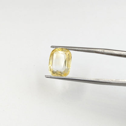 Yellow Sapphire Loose Gemstone Faceted Rectangle Sapphire 9 x 11 mm Loose Sapphire