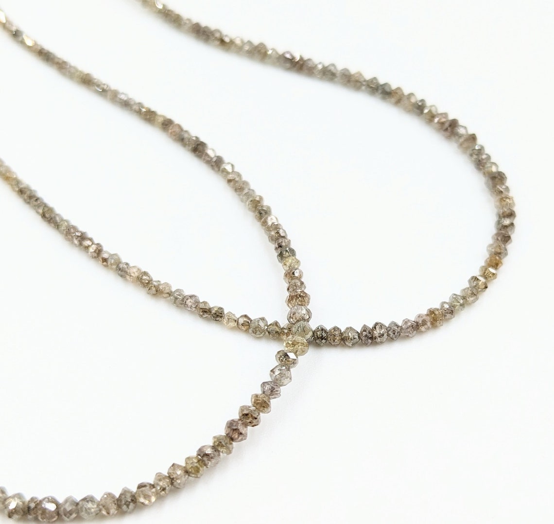 Champagne Diamond Bead Top Quality Faceted Rondelle Diamond Bead Beautiful Champagne Diamond Beads Birthday Gift For Her