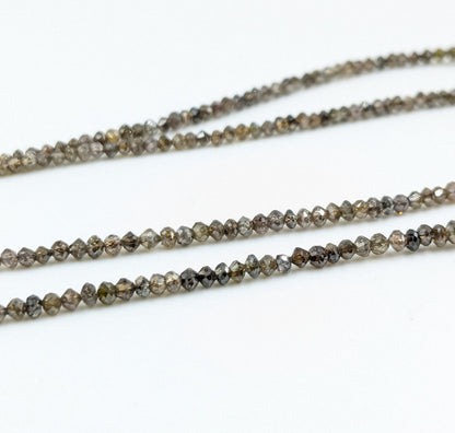 Natural Champagne Diamond Faceted Rondelle Bead Dark champagne diamond Bead 1.8 - 2.4 mm Rare Champagne Diamond Beads Birthday Gift For Her