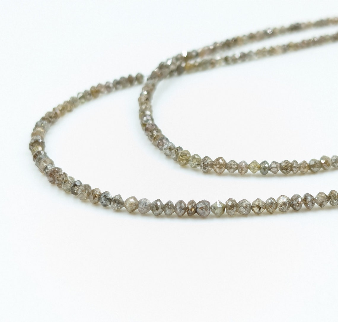 Champagne Diamond Bead Top Quality Faceted Rondelle Diamond Bead Beautiful Champagne Diamond Beads Birthday Gift For Her