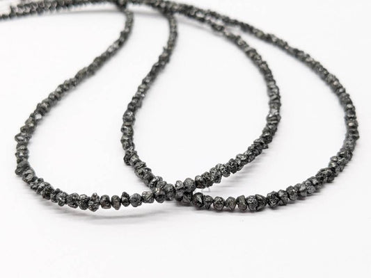 BESTSELLER Black Raw Rough Diamond Bead 100% Natural Uncut Diamond Jewelry Making Bead Strands Personalized Birthday Gift