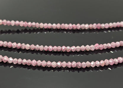 Pink Diamond Faceted Rondelle Bead 1.5 - 3 mm RARE Pink Diamond Bead AAA+ Top Quality Natural Pink Diamond necklace christmas gift