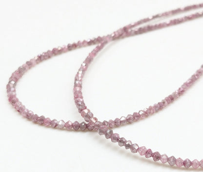 Pink Diamond Faceted Rondelle Bead 1.5 - 3 mm RARE Pink Diamond Bead AAA+ Top Quality Natural Pink Diamond necklace christmas gift