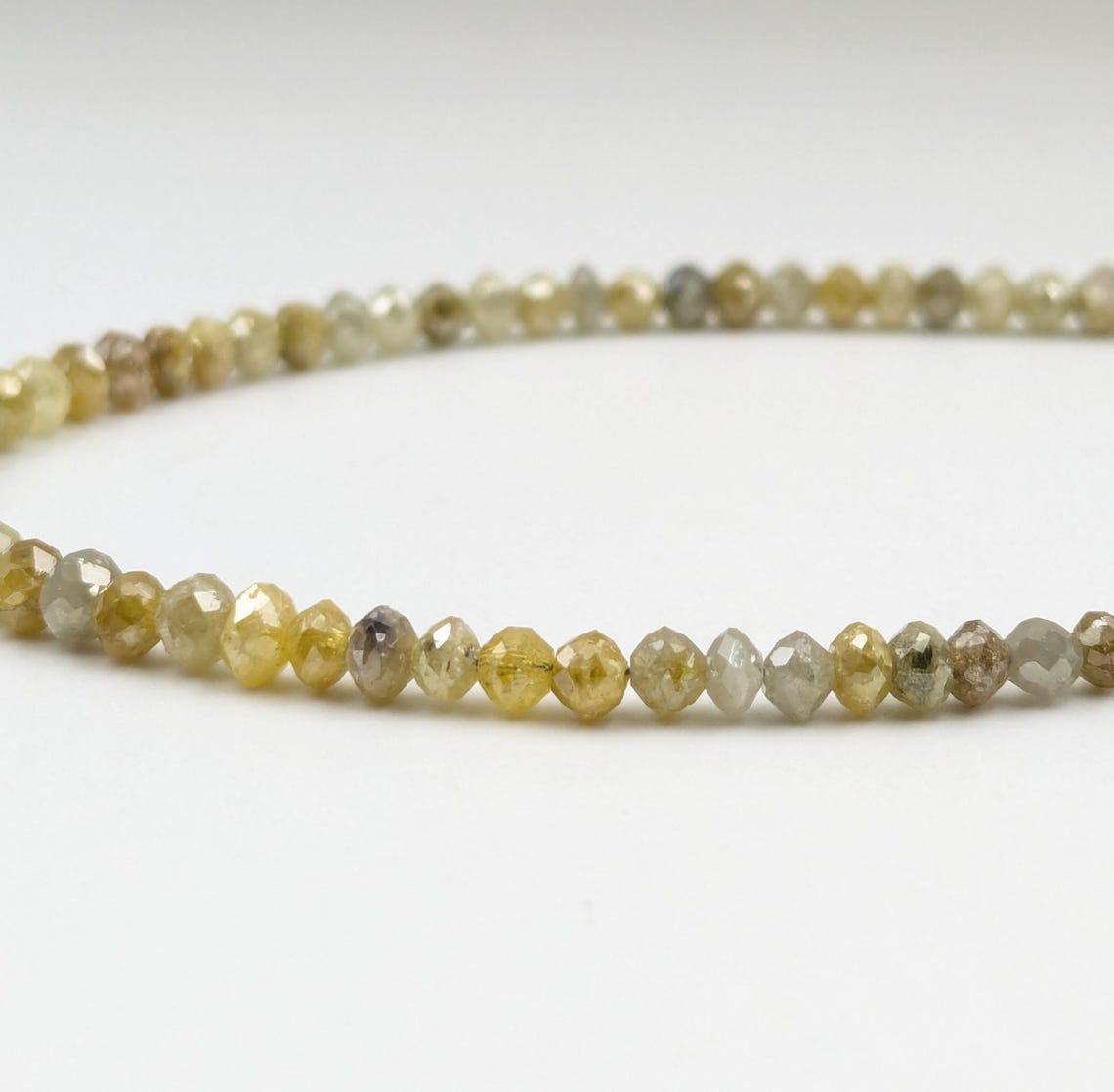 Yellow Diamond Faceted Rondelle Beads 3 - 4.5 mm Natural Yellow Diamonds Best Selling Yellow Diamond Faceted Beads For Jewelry Making