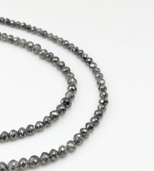 Gray Diamond Beads 4 - 5 mm Diamond Beads Natural Faceted Round For Jewelry Making