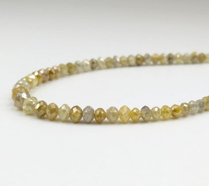 Yellow Diamond Faceted Rondelle Beads 3 - 4.5 mm Natural Yellow Diamonds Best Selling Yellow Diamond Faceted Beads For Jewelry Making