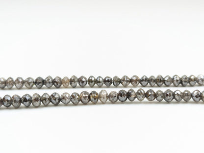 Champagne Sparkling Faceted Diamond Rondelle Beads 100% Natural Champagne Diamond Faceted Beads 3 - 4.5 mm Chocolate Diamond Beads