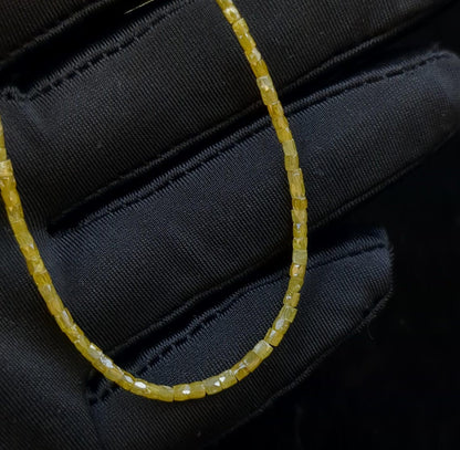 Top Quality Yellow Diamond faceted Bead Yellow Diamond Faceted Tube Bead Yellow Diamond Jewelry diamond necklace diamond bead christmas gift