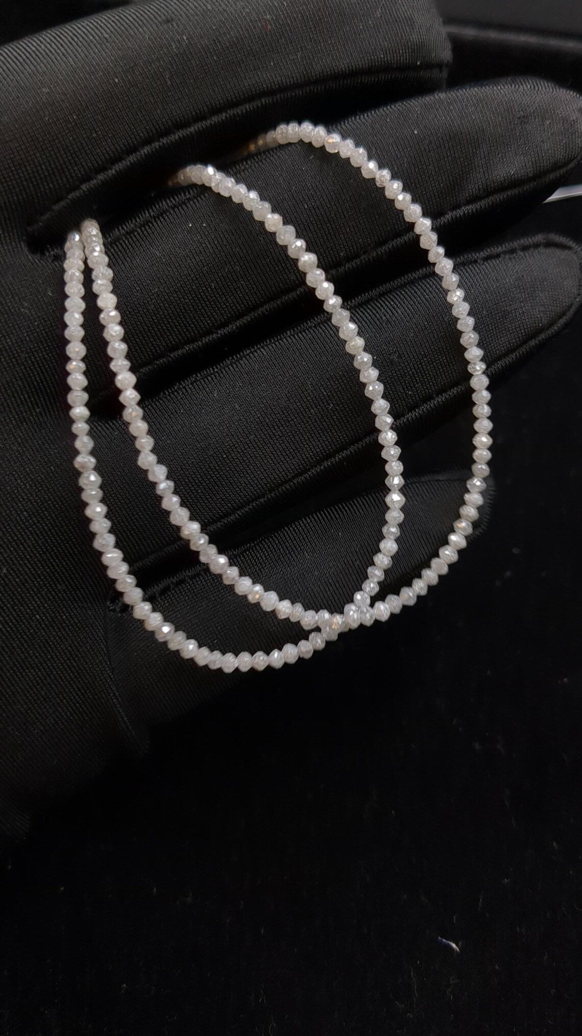 Snow White Diamond Beads 100% Natural Faceted Rondelle Diamond Beads Top Notch Quality White Faceted Diamonds Beads For Christmas Gift