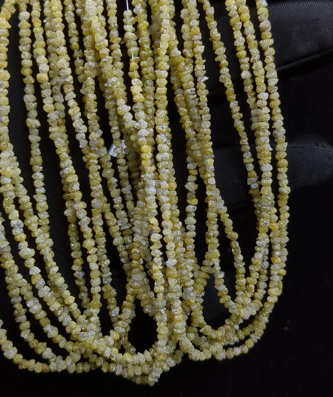 100% Natural Yellow Uncut Diamond Bead 2 - 3.5 mm Raw Rough Diamond Beads Nuggets Best Quality Yellow Rough Diamond Beads For Christmas Gift