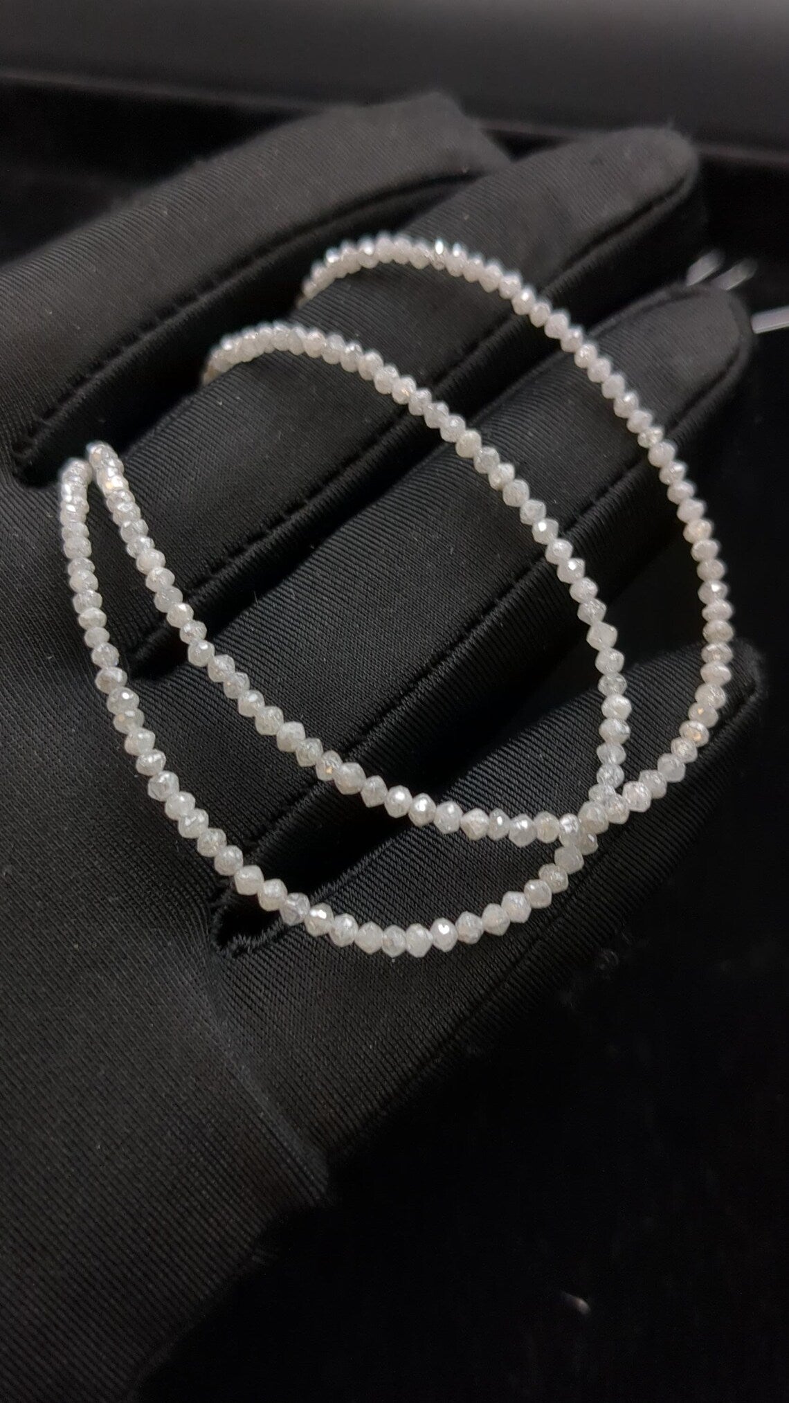 Snow White Diamond Beads 100% Natural Faceted Rondelle Diamond Beads Top Notch Quality White Faceted Diamonds Beads For Christmas Gift