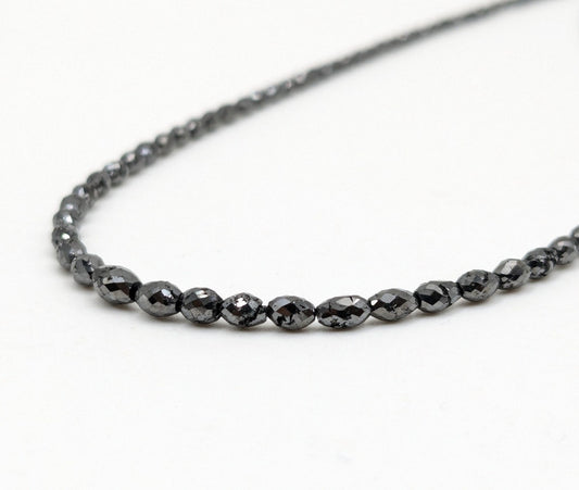 100% Natural Black Tumble Diamond Beads 3 - 5.4 mm Faceted Black Tumble Diamond Beads AAA+ Quality Diamond Beads Christmas Gift