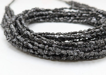 Best Selling Black Uncut Tumble Diamond Beads 2 - 3 mm Raw Rough Tumble Diamond 100% Natural Black Tumble Uncut Beads For Christmas Gift