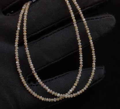 Rare Sparkling Champagne Diamond Beads Faceted Rondelle Champagne Diamonds 100% Natural Faceted Champagne Diamond Beads