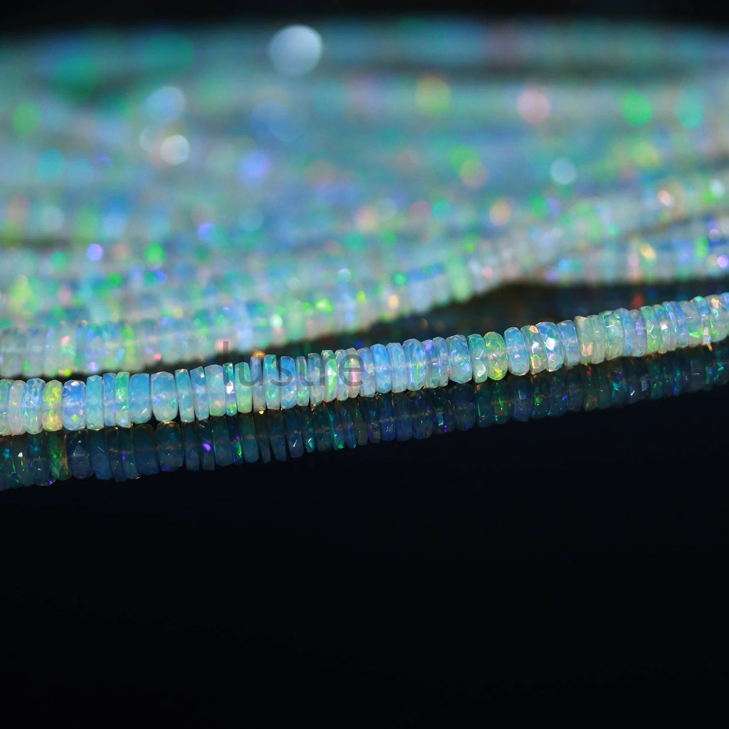 Ethiopian Opal Beads 7.5mm Faceted Tyre Ethiopian Opal Beads