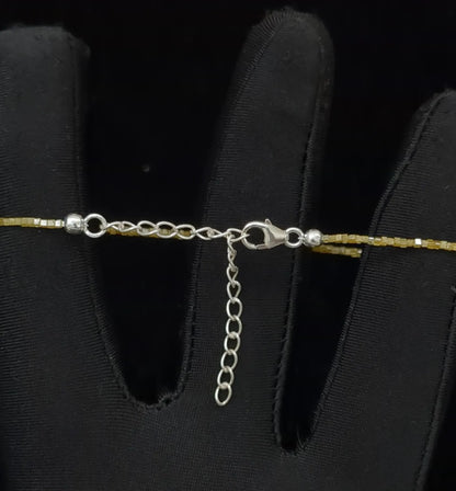 Yellow Diamond Cube Bead Bracelet