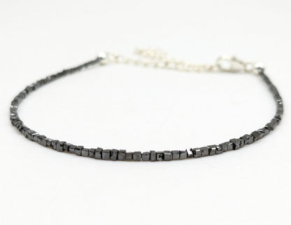 CUBE Black Diamond Bracelet 1.5 - 2.5 mm Faceted Black Diamond