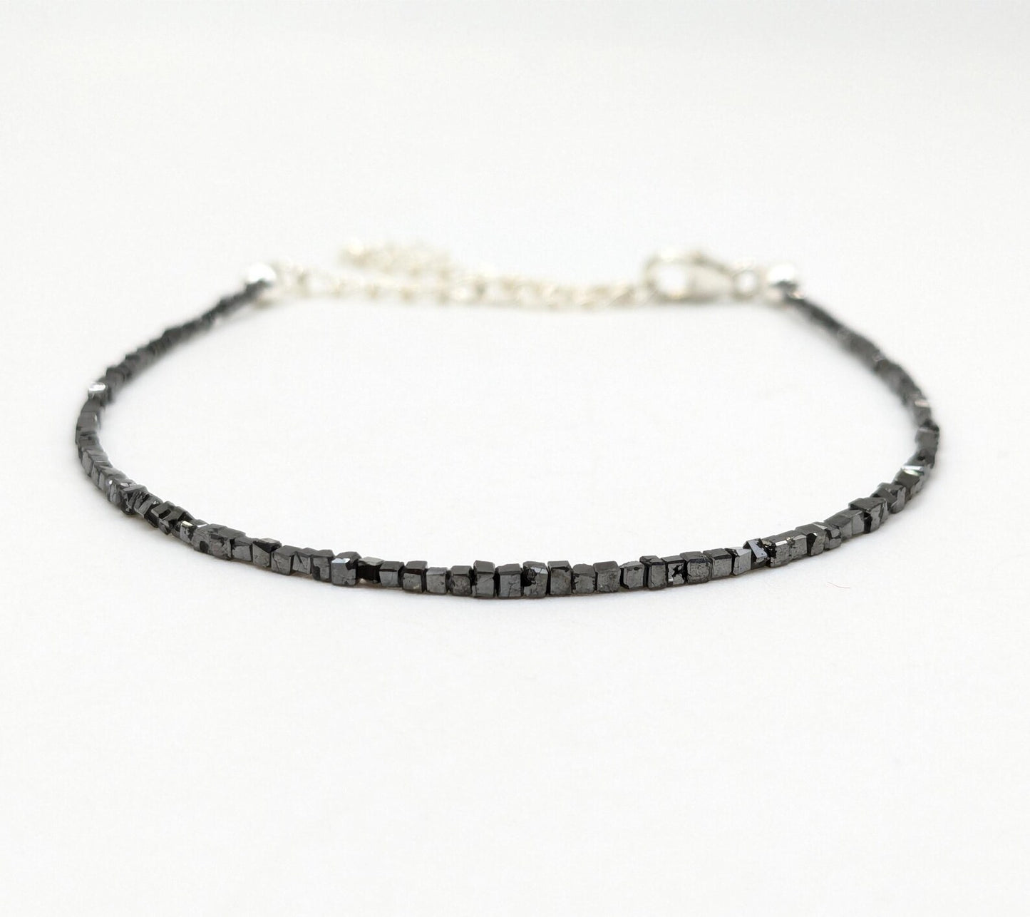 CUBE Black Diamond Bracelet 1.5 - 2.5 mm Faceted Black Diamond