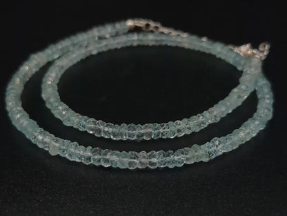 Aquamarine 925 Sterling Silver Necklace