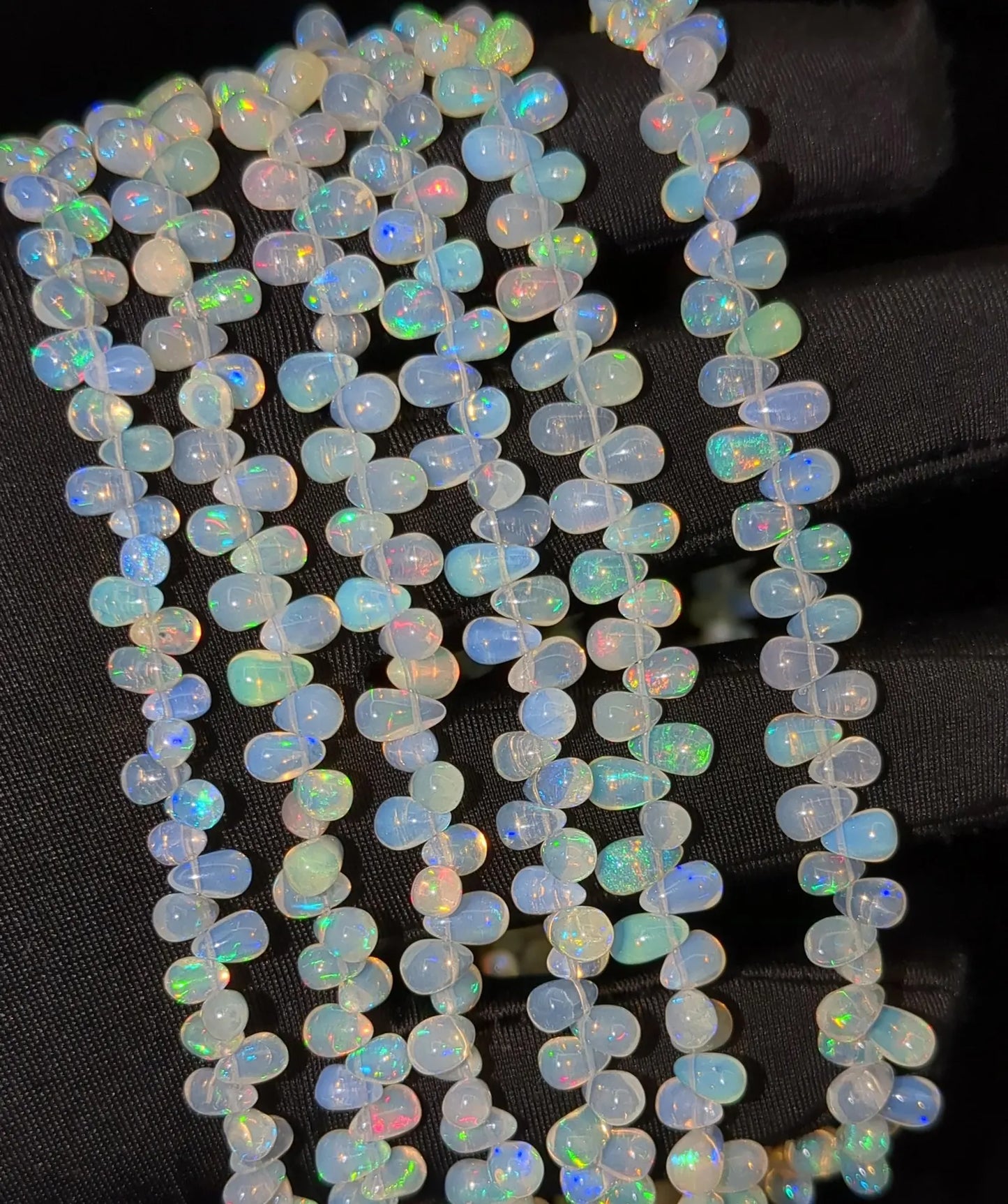 Excellent Ethiopian Opal Smooth Drops 4*6 - 7*10 mm