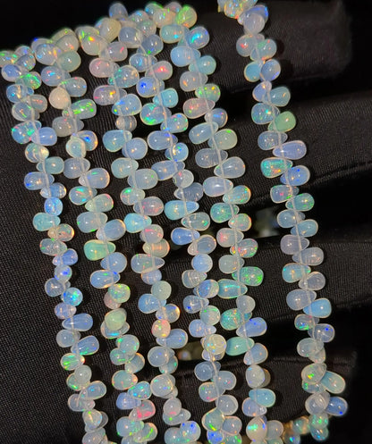 Excellent Ethiopian Opal Smooth Drops 4*6 - 7*10 mm