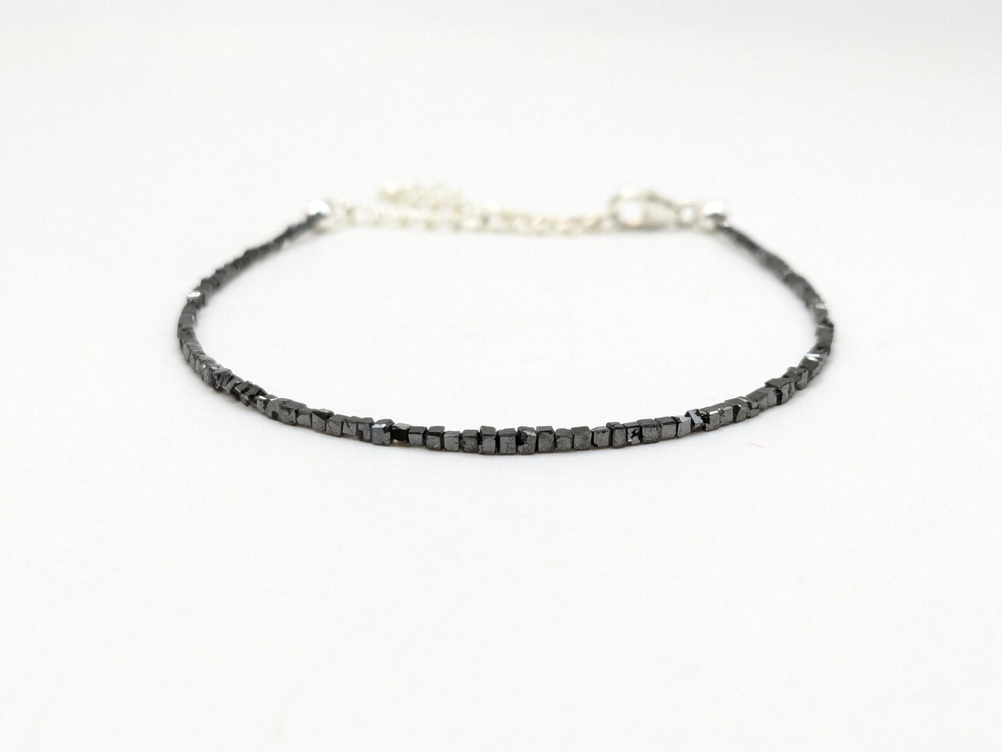 CUBE Black Diamond Bracelet 1.5 - 2.5 mm Faceted Black Diamond