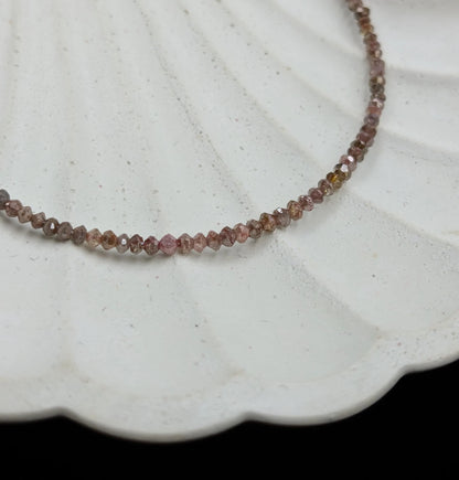 Red Diamond Bracelet Faceted Rondelle Diamond Beads