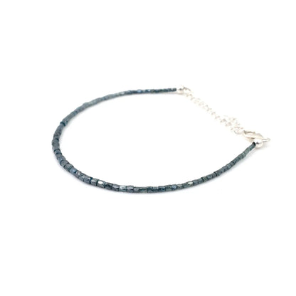 Blue Diamond Bracelet Faceted TUBE Beads PIPE Diamond Beads