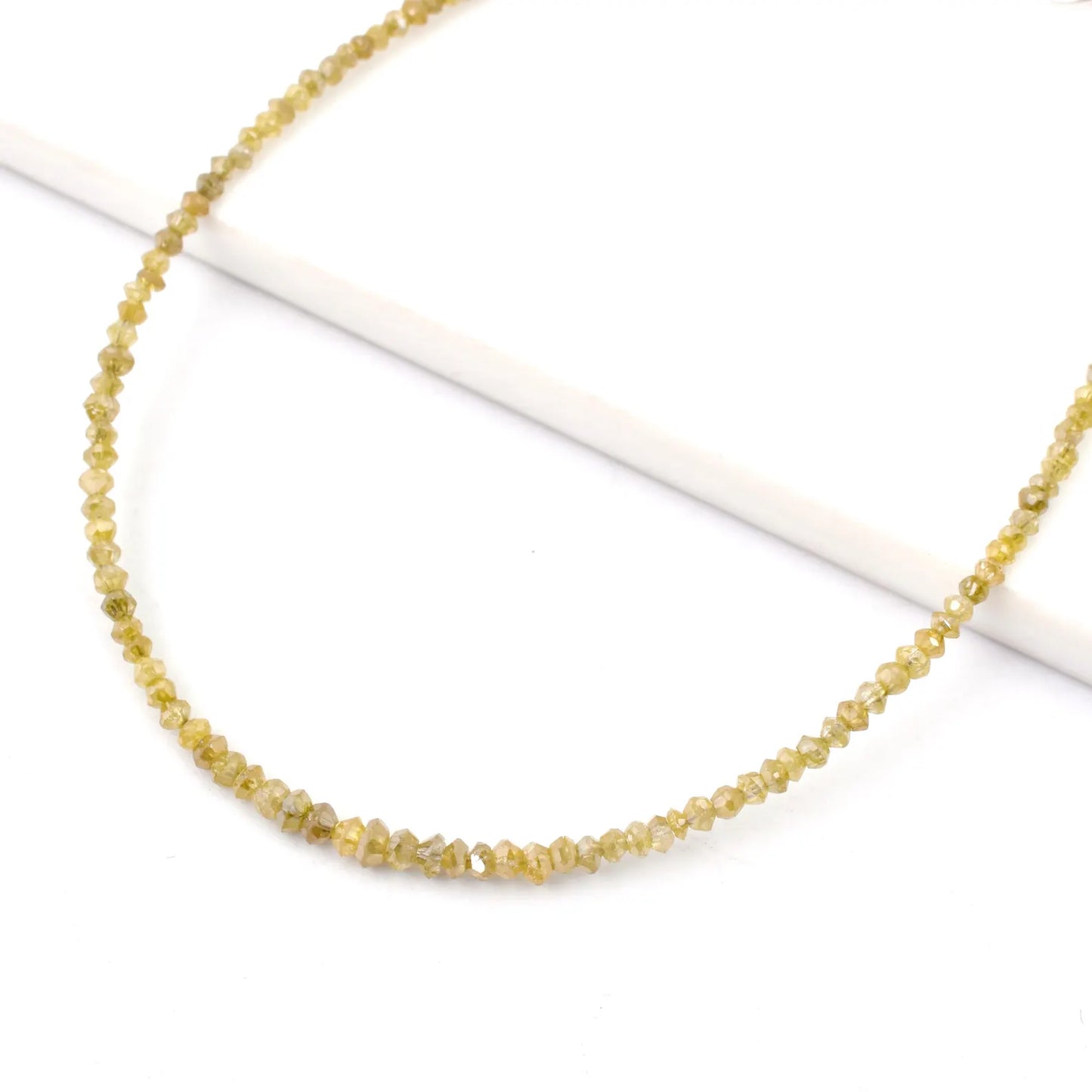 Yellow Diamond Beads Silver Bracelet