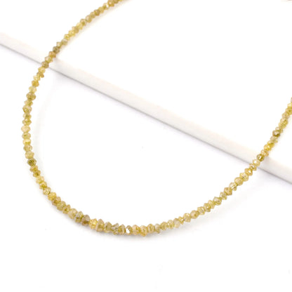 Yellow Diamond Beads Silver Bracelet