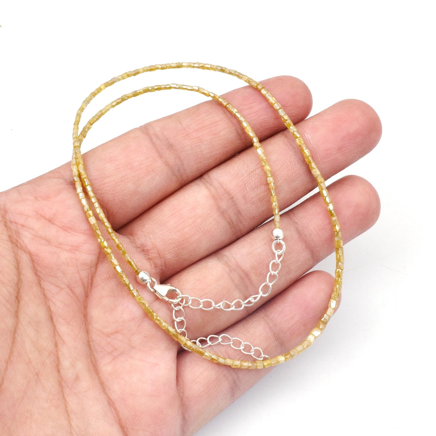 Tube Yellow Diamond Necklace